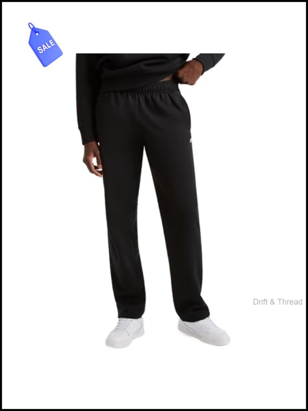Men's Midweight Fleece Sweatpants, Open Hem, Side Pockets, Regular & Big